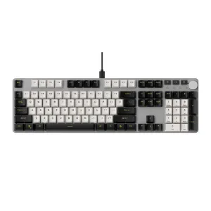 مفاتيح كاملة الحجم لوحة مفاتيح ميكانيكية مع . Full Size Keys Mechanical Keyboard with Rainbow Knob
