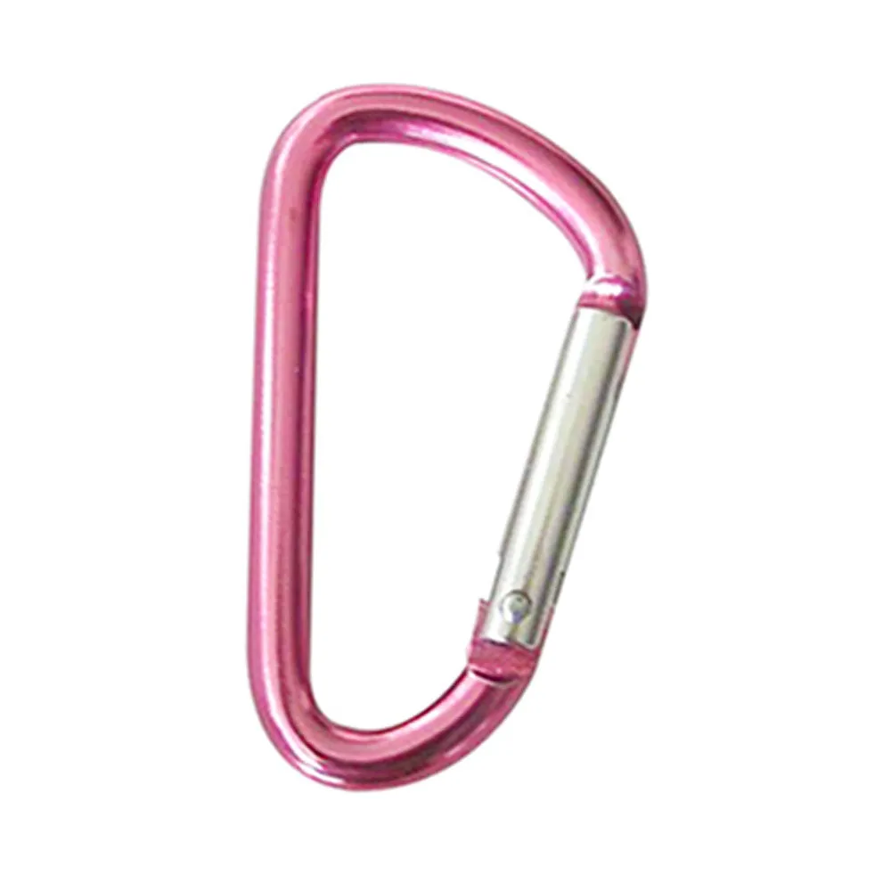 10 Pink Aluminum Carabiner 2" Breast Cancer Awareness D-Ring Snap Hook Keychain