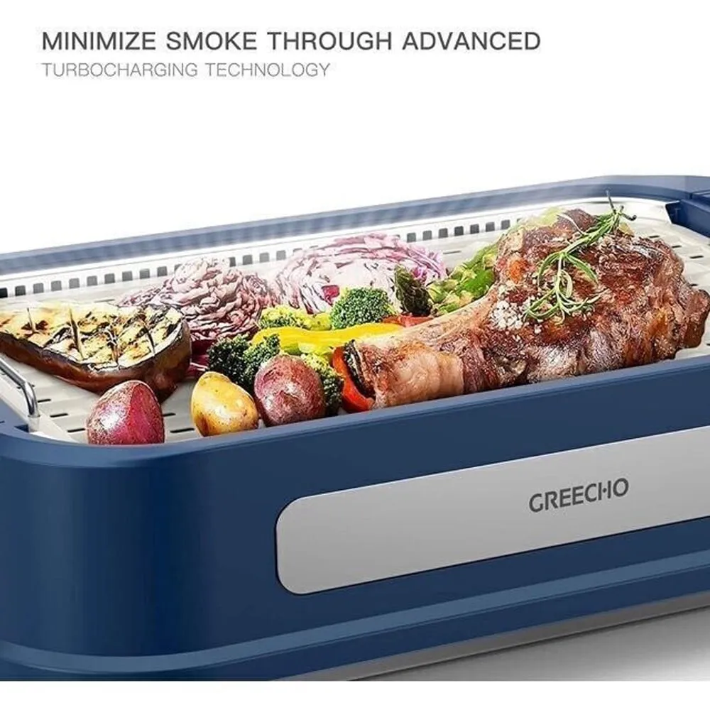 1500W Indoor Smokeless Electric Roaster Portable Non-Smoke Roaster Smokeless Grill Compact Yakiniku Plate USA