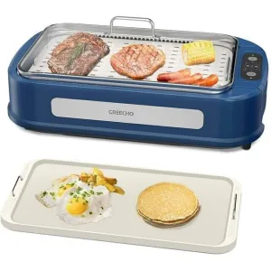 1500W Indoor Smokeless Electric Roaster Portable Non-Smoke Roaster Smokeless Grill Compact Yakiniku Plate USA