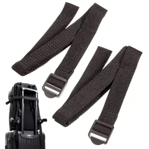 2 Pc Ladder Lock Buckle Strap Ladderlock Buckles Fastener Luggage Bag Straps 4ft