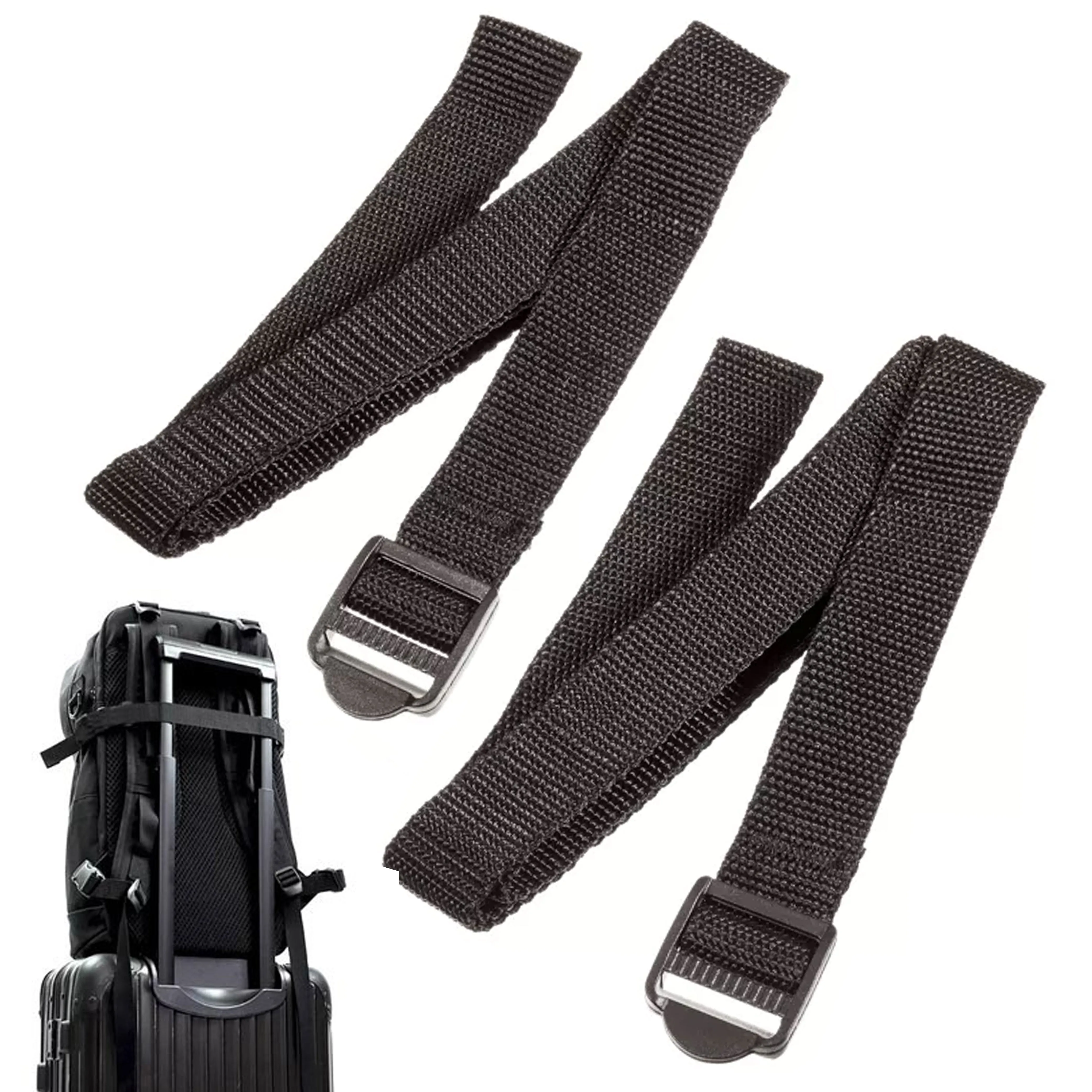 2 Pc Ladder Lock Buckle Strap Ladderlock Buckles Fastener Luggage Bag Straps 4ft