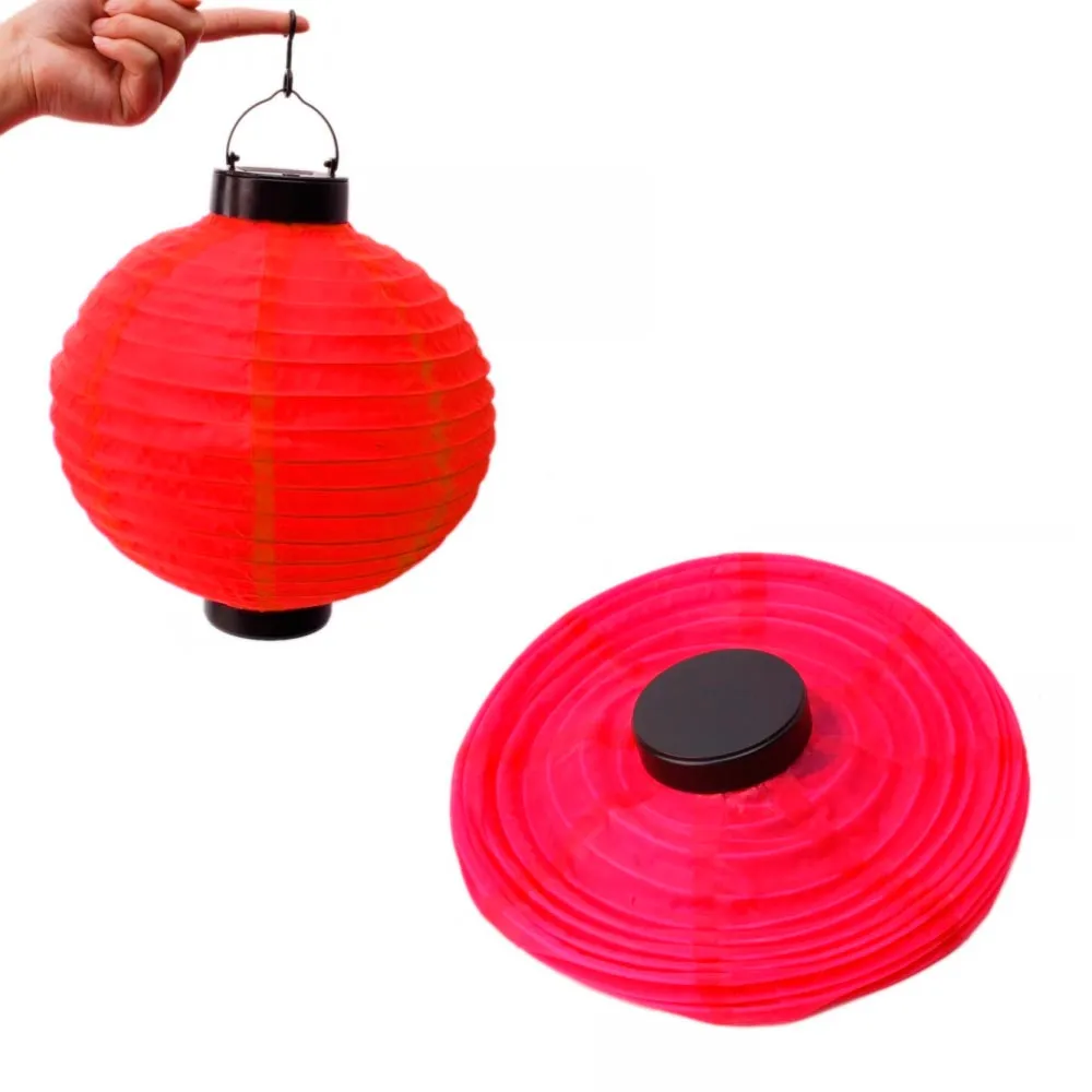 3 x Solar LED Chinese Paper Lanterns Party Round 10" Garden Wedding Decoration