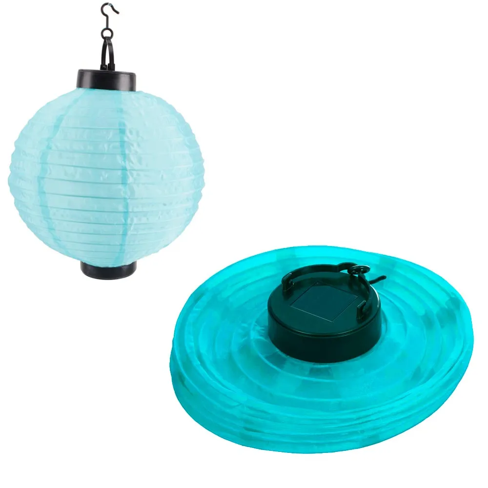 3 x Solar LED Chinese Paper Lanterns Party Round 10" Garden Wedding Decoration