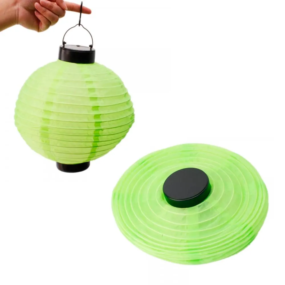 3 x Solar LED Chinese Paper Lanterns Party Round 10" Garden Wedding Decoration