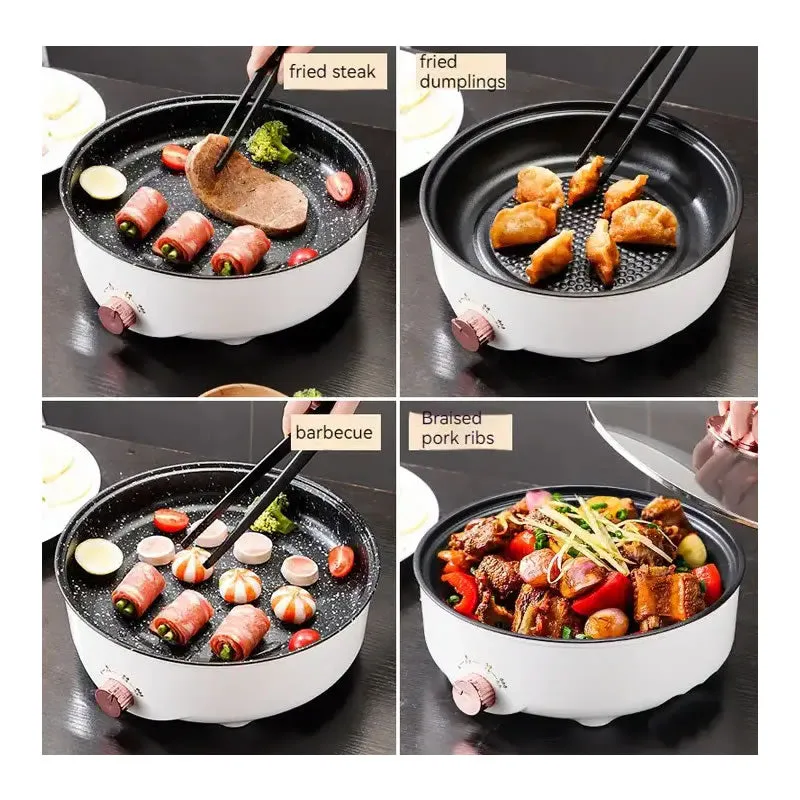 30Cm Non Stick 220V Coating Portable Electric Frying Pan -Ja-115