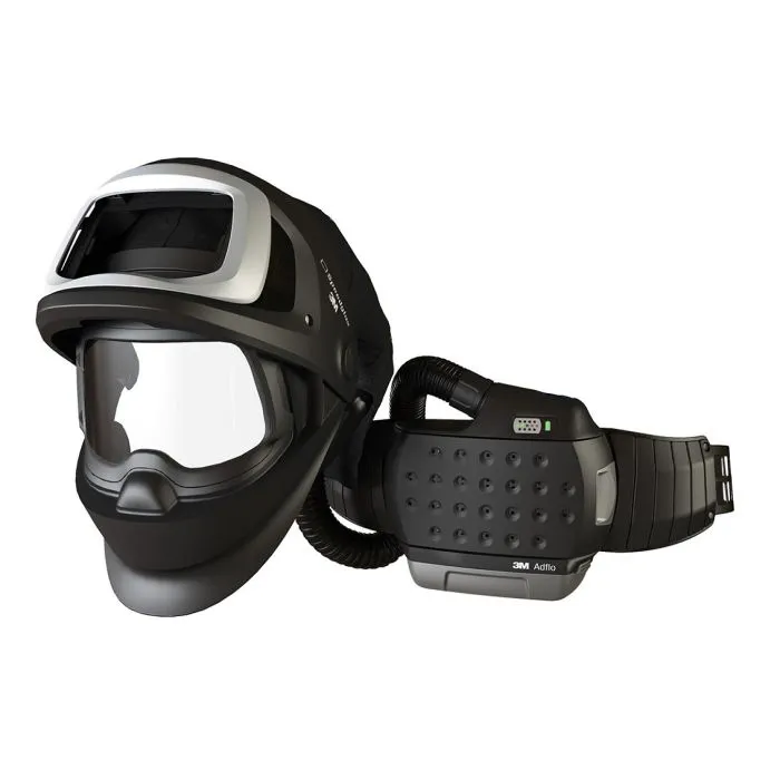 3M Adflo 36-1101-00SW Powered Air Purifying Respirator HE System with 3M Speedglas Welding Helmet 9100 FX-Air, Black, One Size, 1 Each