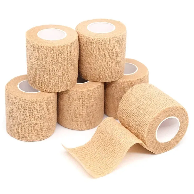 3pcs Disposable Self Adhesive Elastic Bandage for Tattoo Handle Tube Tightening 5cm 4.5m