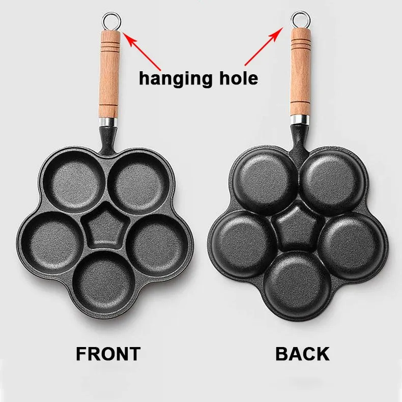 4/5-cup Cast Iron Non-stick Egg Frying Pan