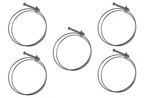 5 Piece Double Wire Loop Spring Steel Hose Clamps