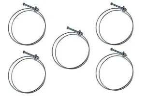 5 Piece Double Wire Loop Spring Steel Hose Clamps
