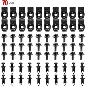 70 Pcs Engine Under Cover Splash Shield Guard Body Bolts Bumper Fender Liner Push Retainer Clips for Infiniti G35 G37 FX35 FX45 EX35 Nissan 370Z 350Z
