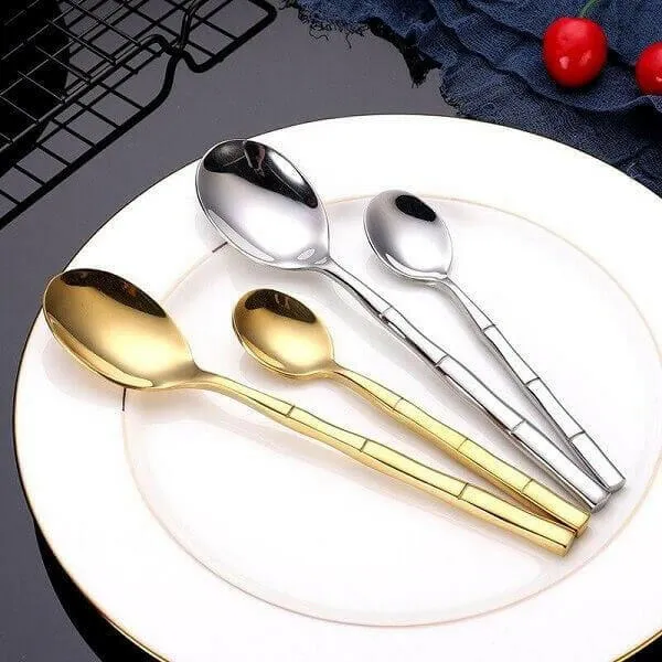 Aldomara Bamboo Gold/Silver Flatware