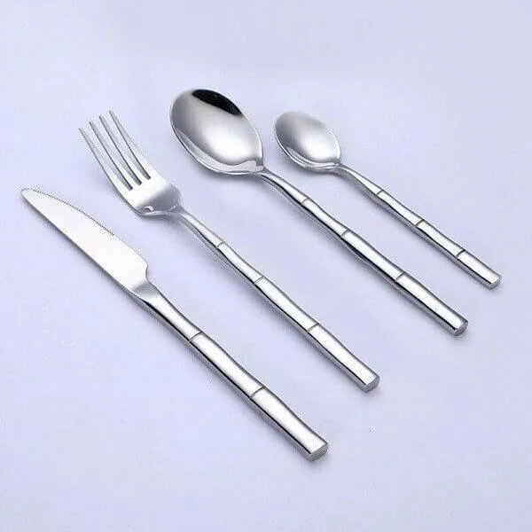 Aldomara Bamboo Gold/Silver Flatware
