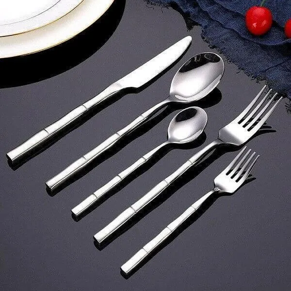 Aldomara Bamboo Gold/Silver Flatware