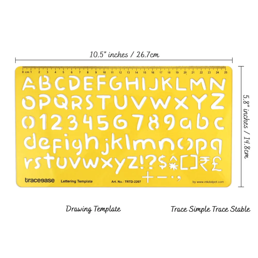 Alphabet Lettering Template Drafting Tools Number Alphabet Lower and Upper Case Letter Stencils