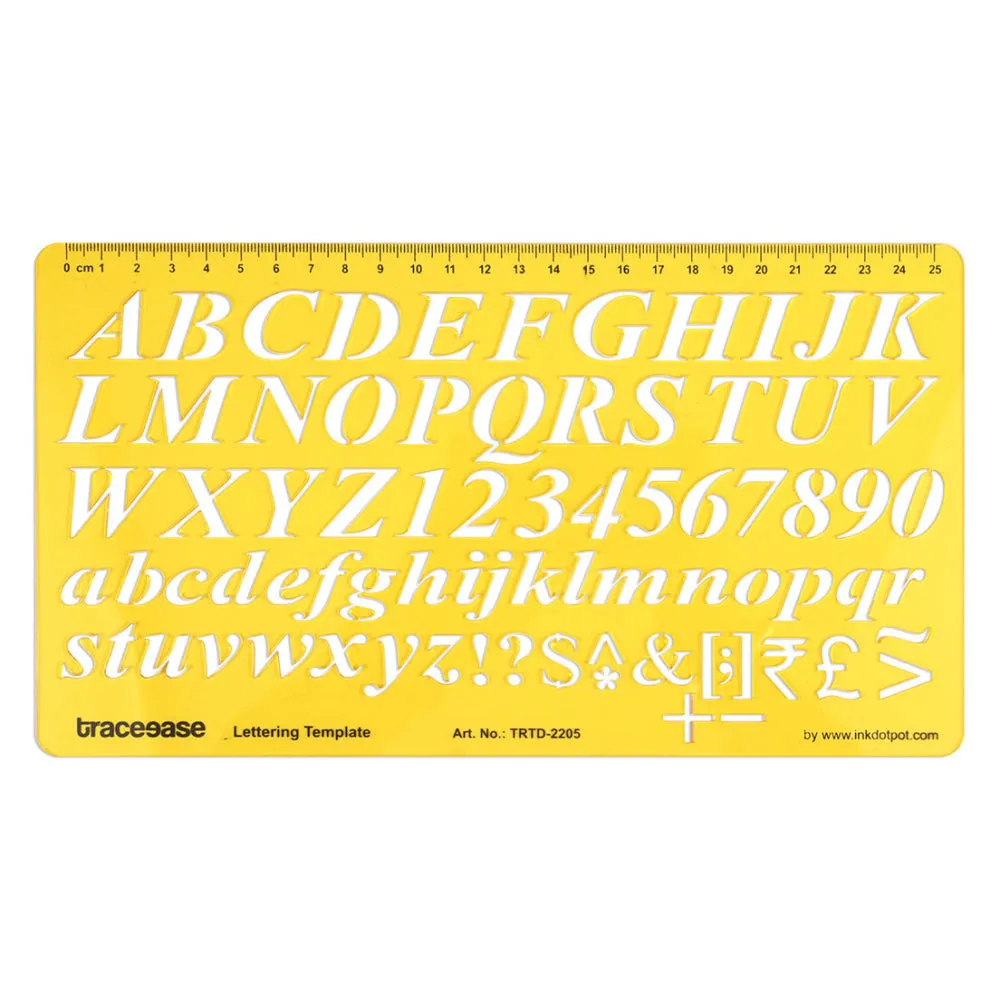 Alphabet Lettering Template Upper and Lower Case Drafting Tools English Alphabet Stencils