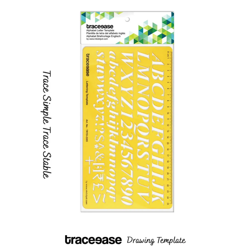 Alphabet Lettering Template Upper and Lower Case Drafting Tools English Alphabet Stencils
