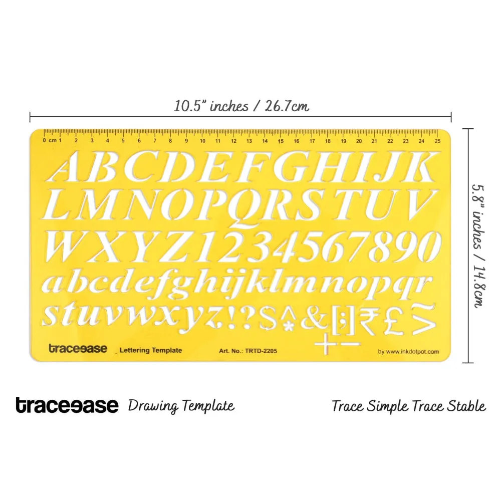Alphabet Lettering Template Upper and Lower Case Drafting Tools English Alphabet Stencils