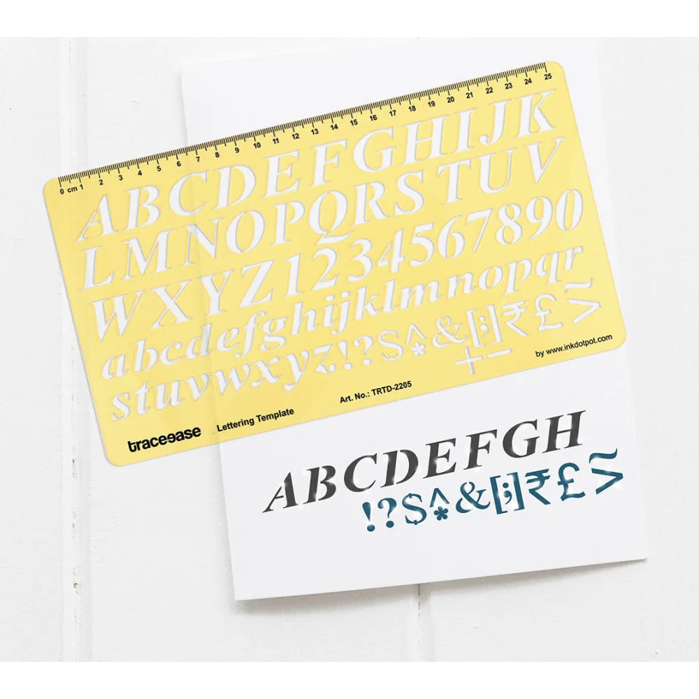 Alphabet Lettering Template Upper and Lower Case Drafting Tools English Alphabet Stencils