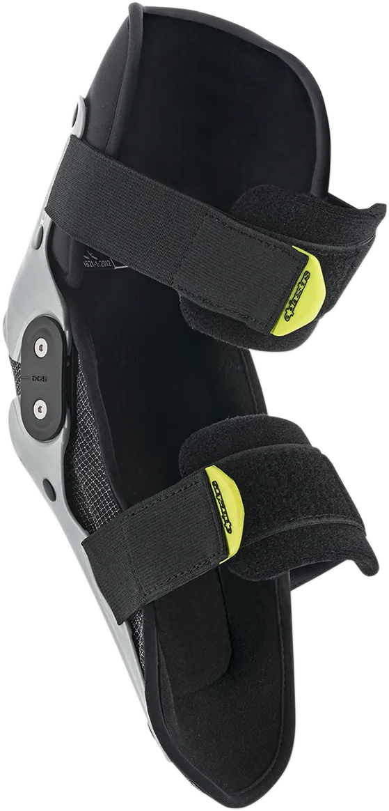 ALPINESTARS Youth SX-1 Knee Protectors - Silver/Yellow Fluo - S/M 6546319195SM