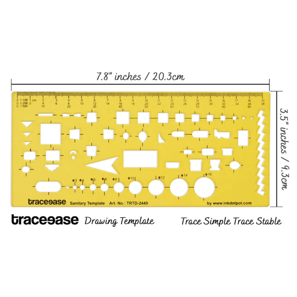 Architect Interior Drafting Sanitary Template Drawing Stencil