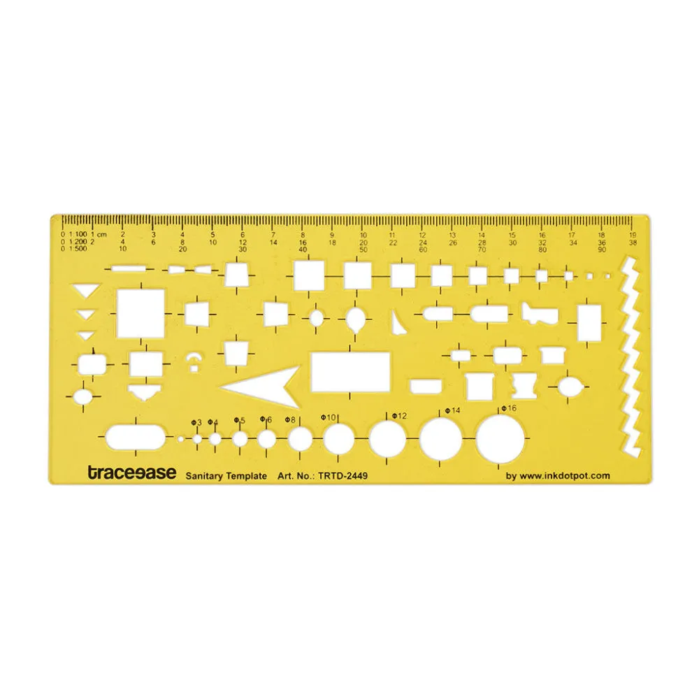 Architect Interior Drafting Sanitary Template Drawing Stencil
