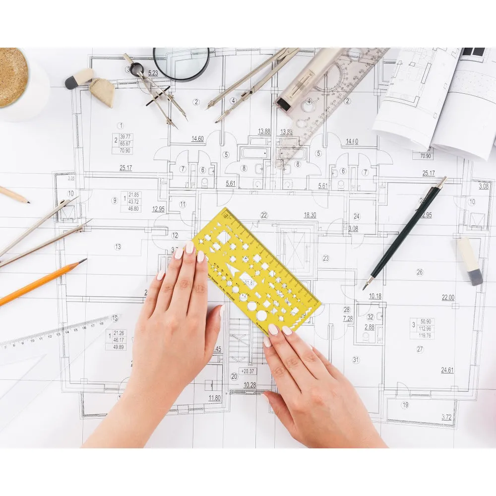 Architect Interior Drafting Sanitary Template Drawing Stencil