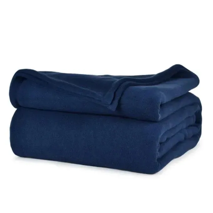 BHM Collection Light Weight Fleece Blankets 2 PK