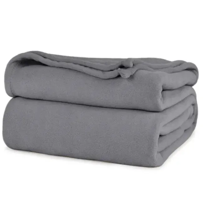 BHM Collection Light Weight Fleece Blankets 2 PK