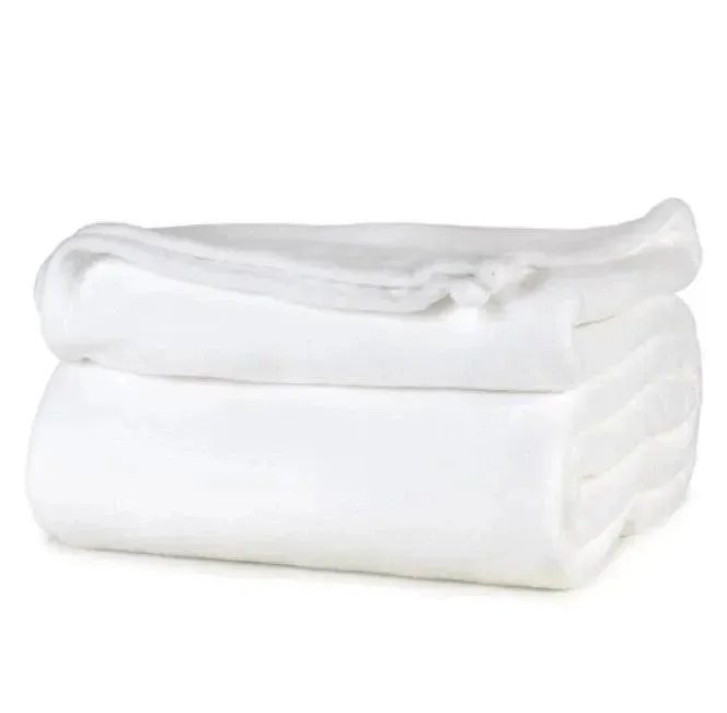 BHM Collection Light Weight Fleece Blankets 2 PK