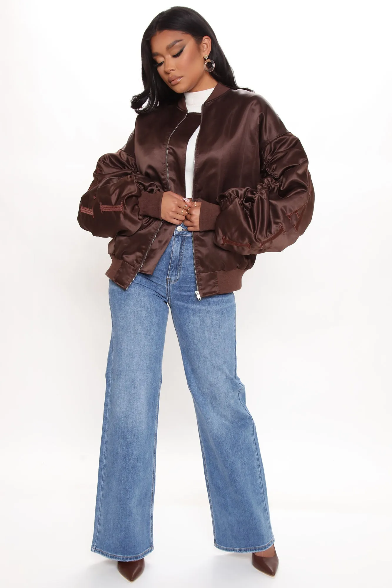 Big Dreams Bomber Jacket - Chocolate