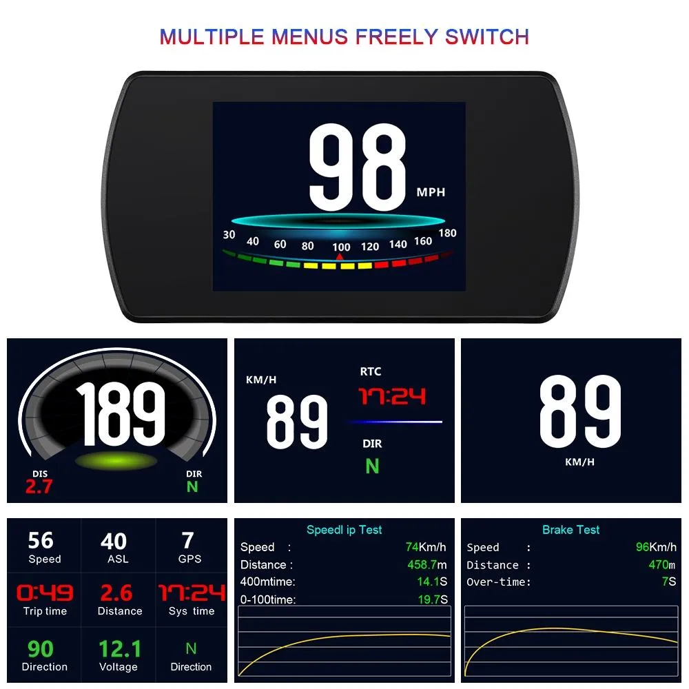 Car Hud Display Gps Speed Voltage Altitude