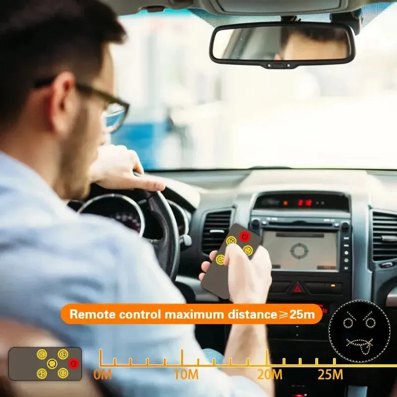 Car Led Smiley Face Lights W / Remote Rear Window Multi-Function Warning Lamp