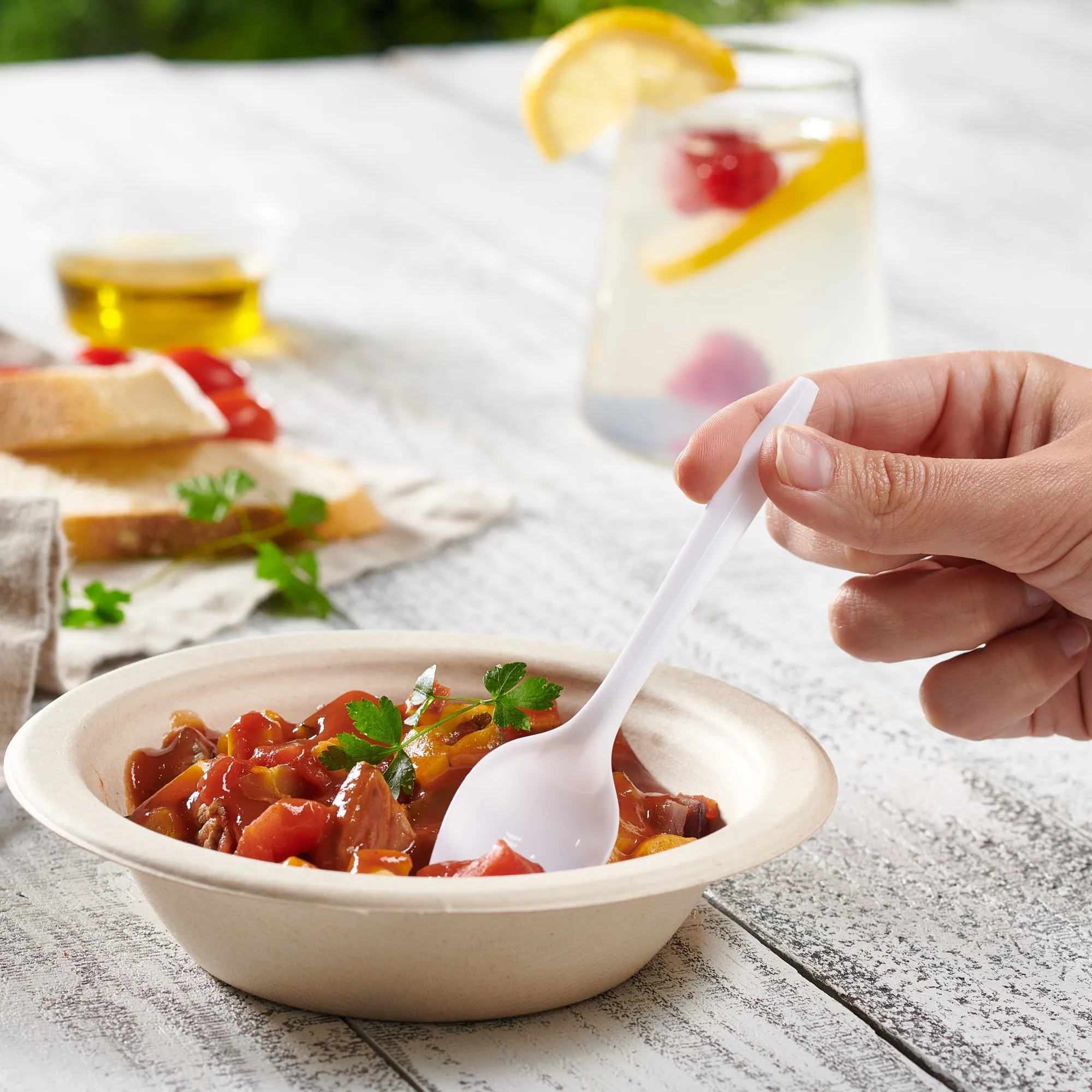 [Case of 4000] Light-Weight White Disposable Plastic Tea Spoons
