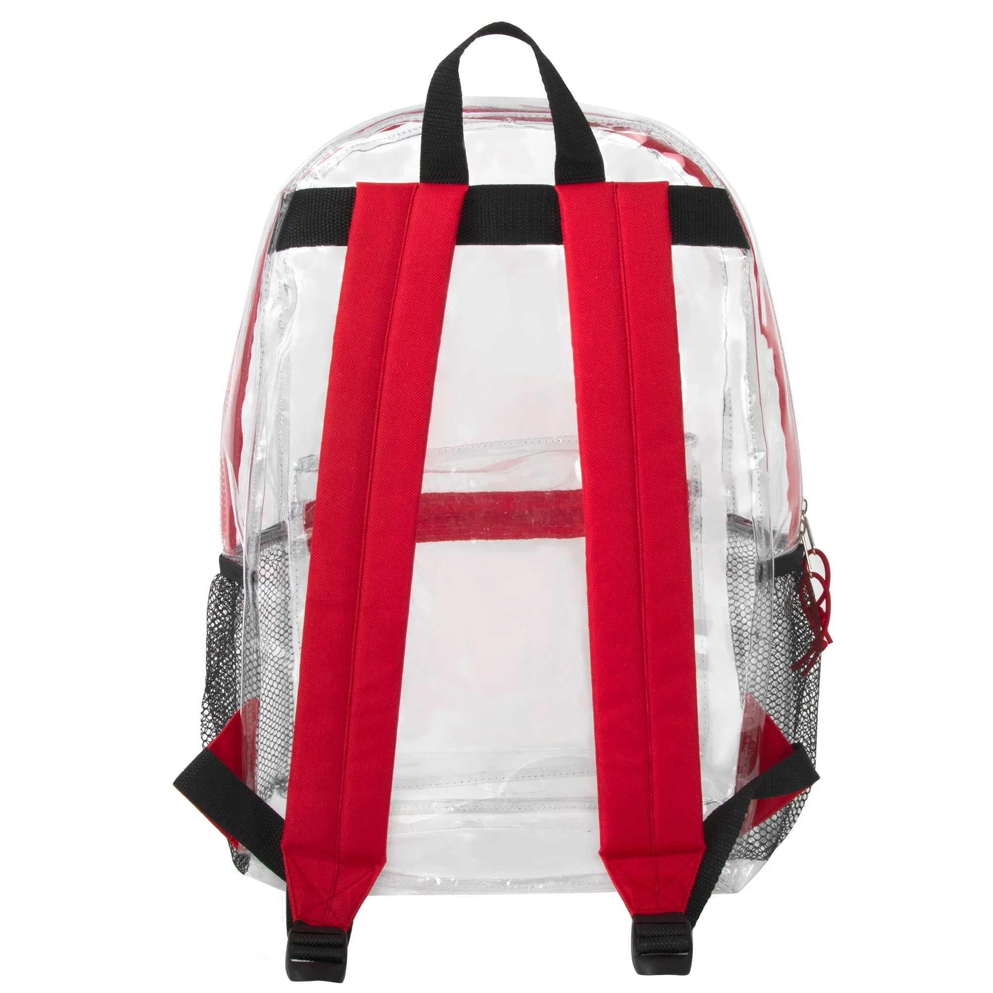 Classic 17 Inch Clear Backpack - Red