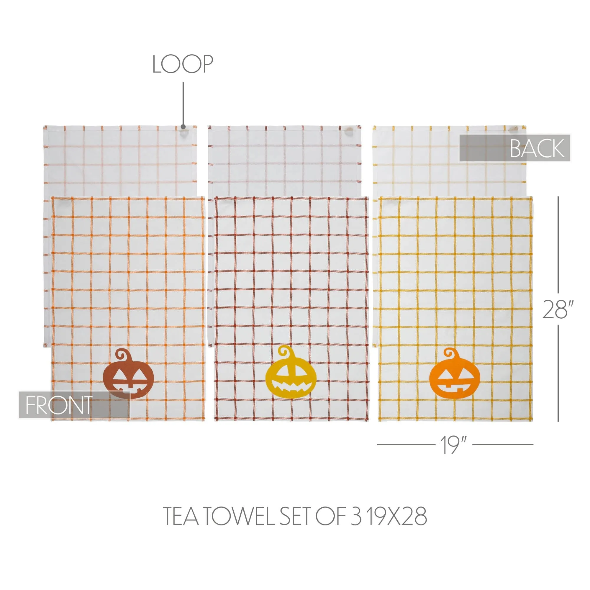 Country Halloween Tea Towels - Set of 3