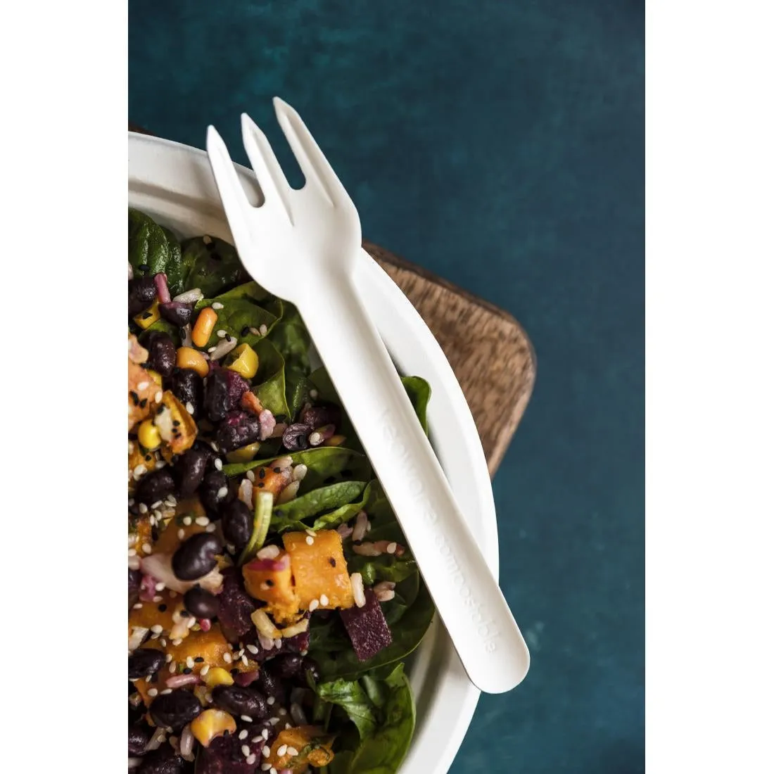 CU543 Vegware Compostable Paper Fork (Pack 1000)