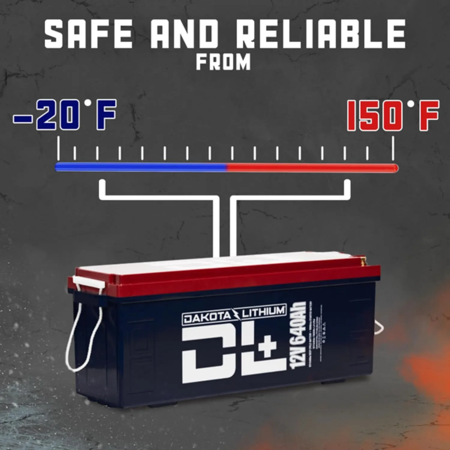 Dakota Lithium 12V 640Ah LiFePO4 Dual Purpose Battery with CAN Bus