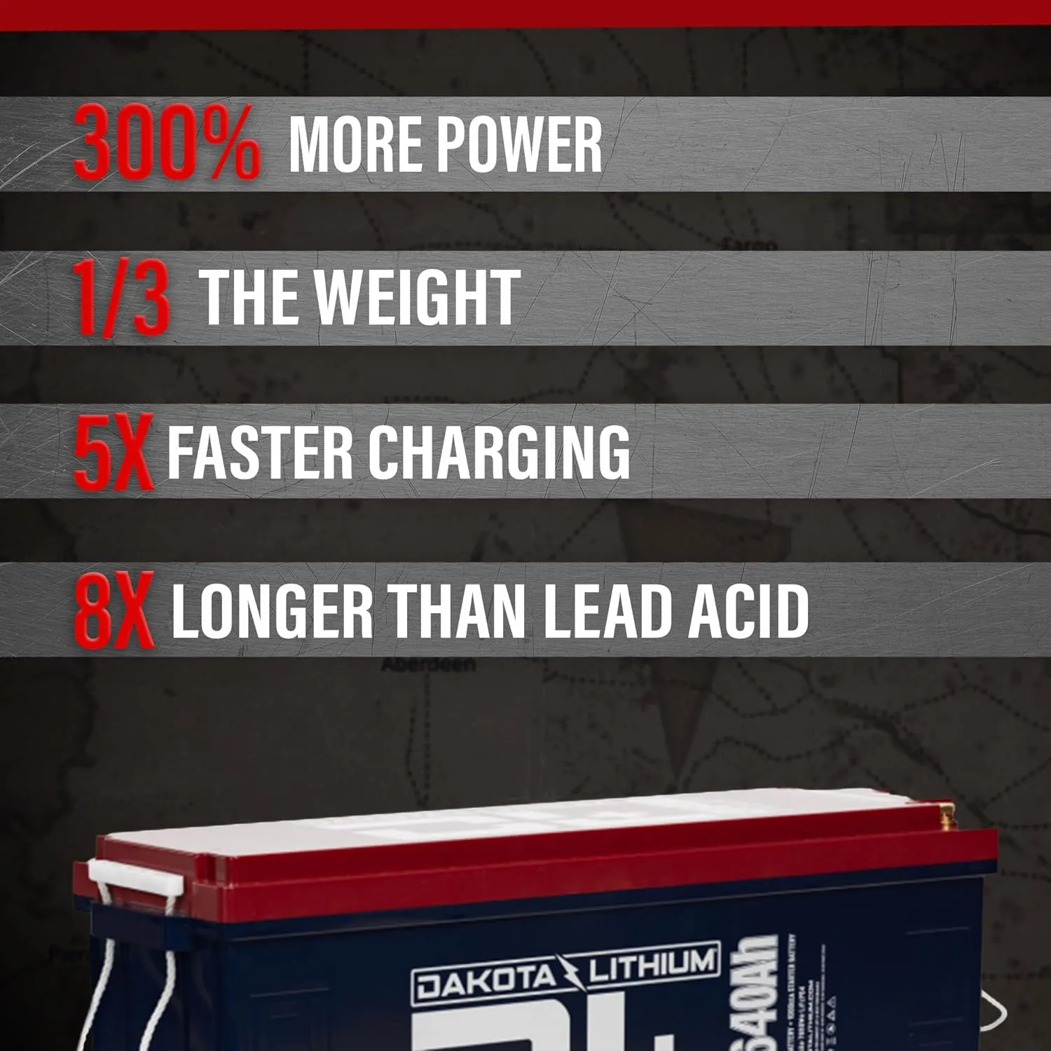 Dakota Lithium 12V 640Ah LiFePO4 Dual Purpose Battery with CAN Bus