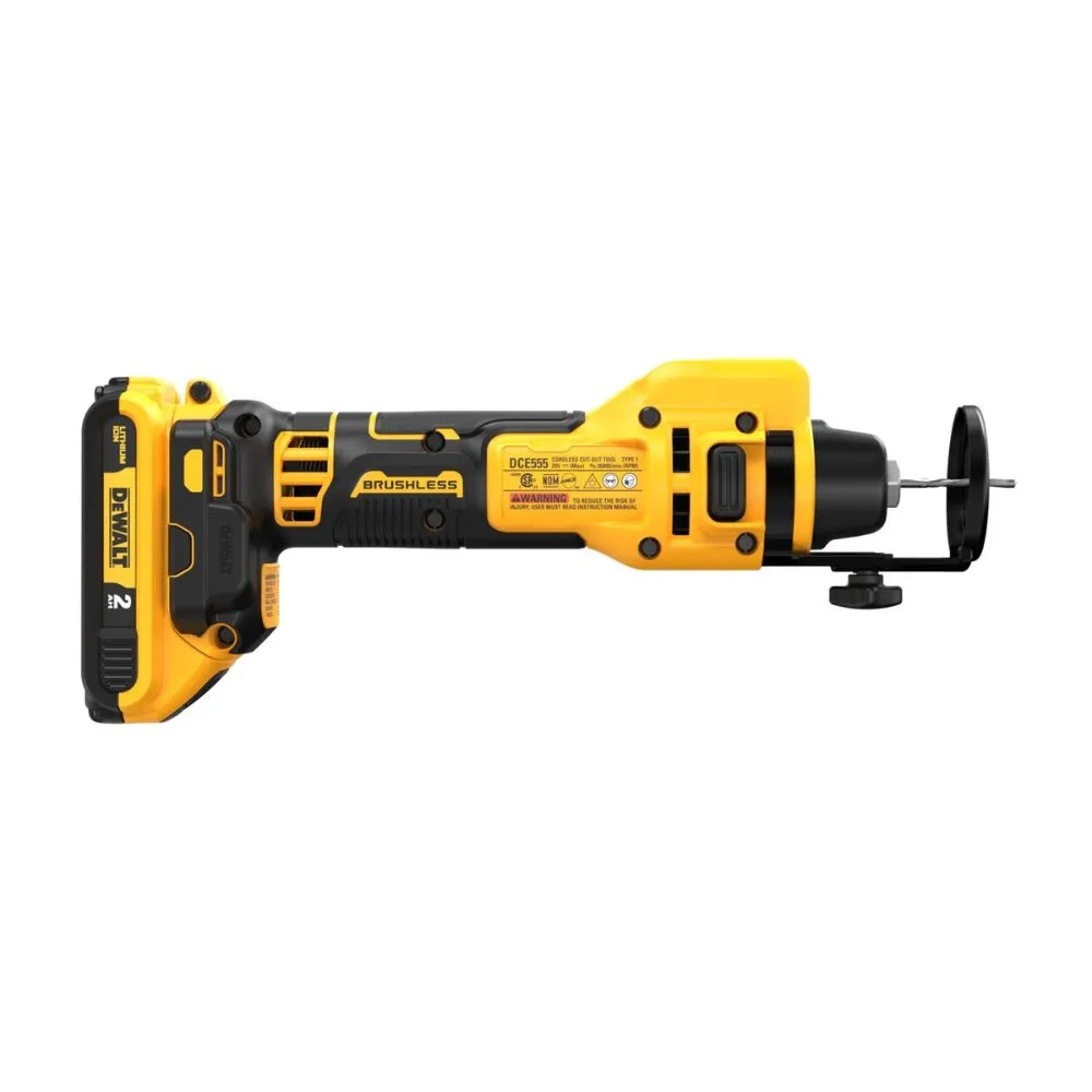 DeWalt DCE555D2 20V MAX* Brushless Drywall Cut-Out Tool Kit