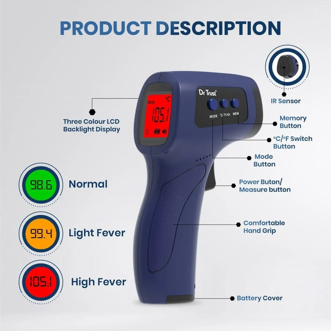 Dr Trust USA Non Contact IR Infrared Thermometer 610