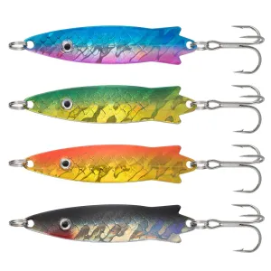 Dr.Fish 4pcs Spoons Fishing Spinners Lures 2.28'' 0.4oz