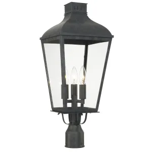 Dumont 3-Light Post Mount in Graphite