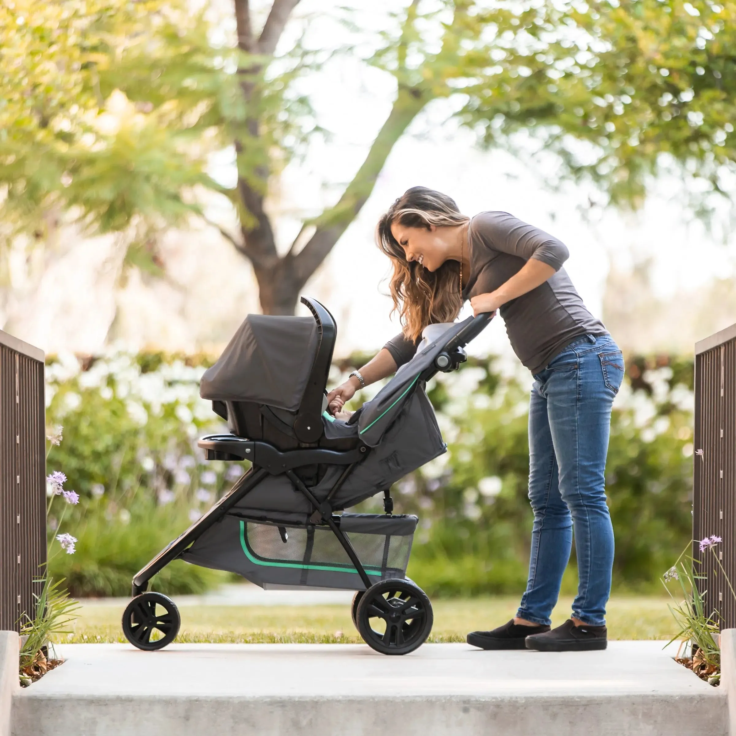 EZ Ride Stroller Travel System with EZ-Lift™ Infant Car Seat - Cozy Mint (Walmart Exclusive)