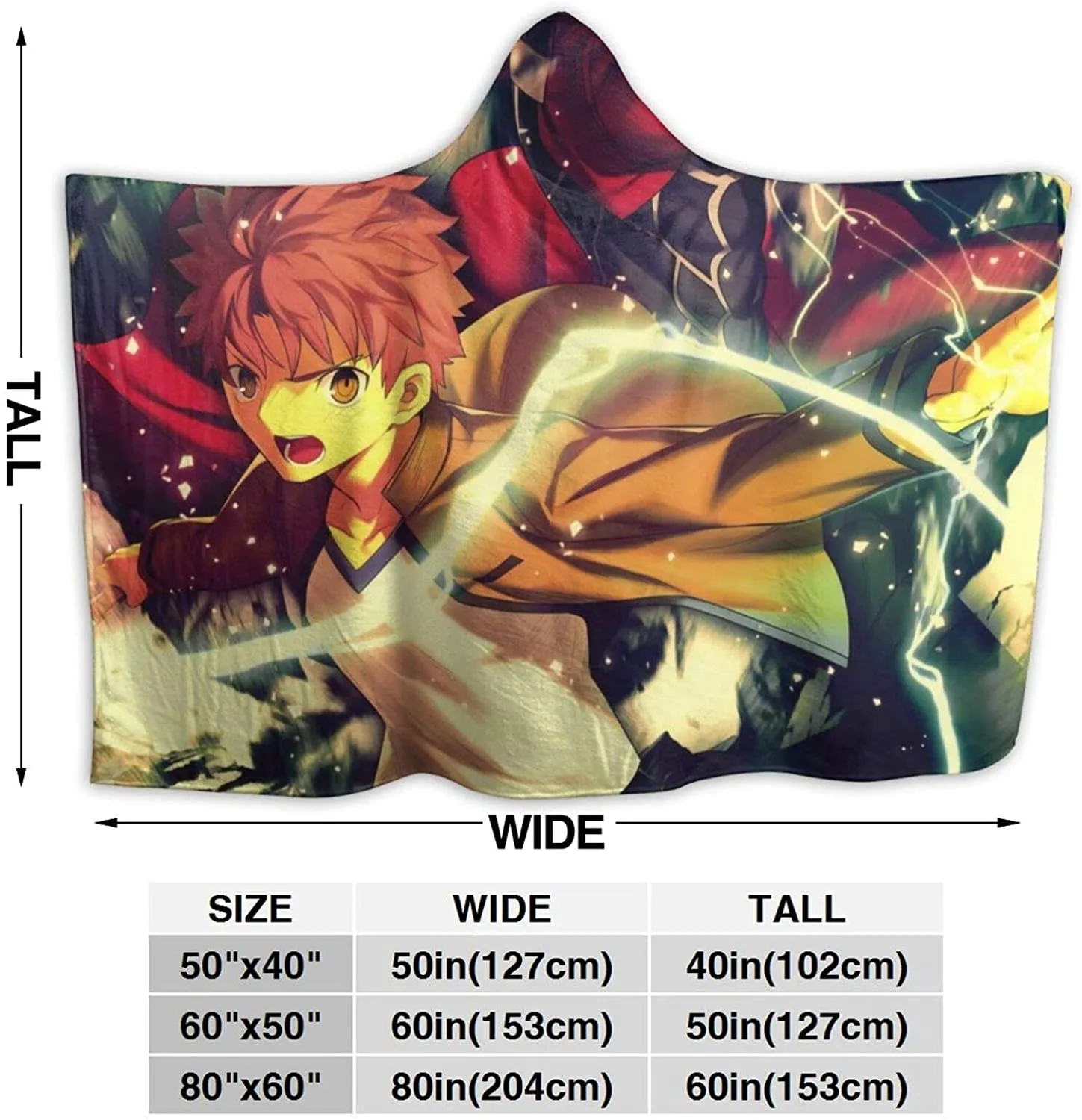 Fatezero Hooded Blankets - Anime Fleece Flannel Blankets