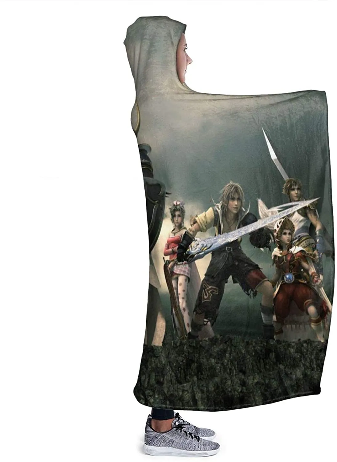Final Fantasy Hooded Blankets - Anime Fleece Flannel Blankets