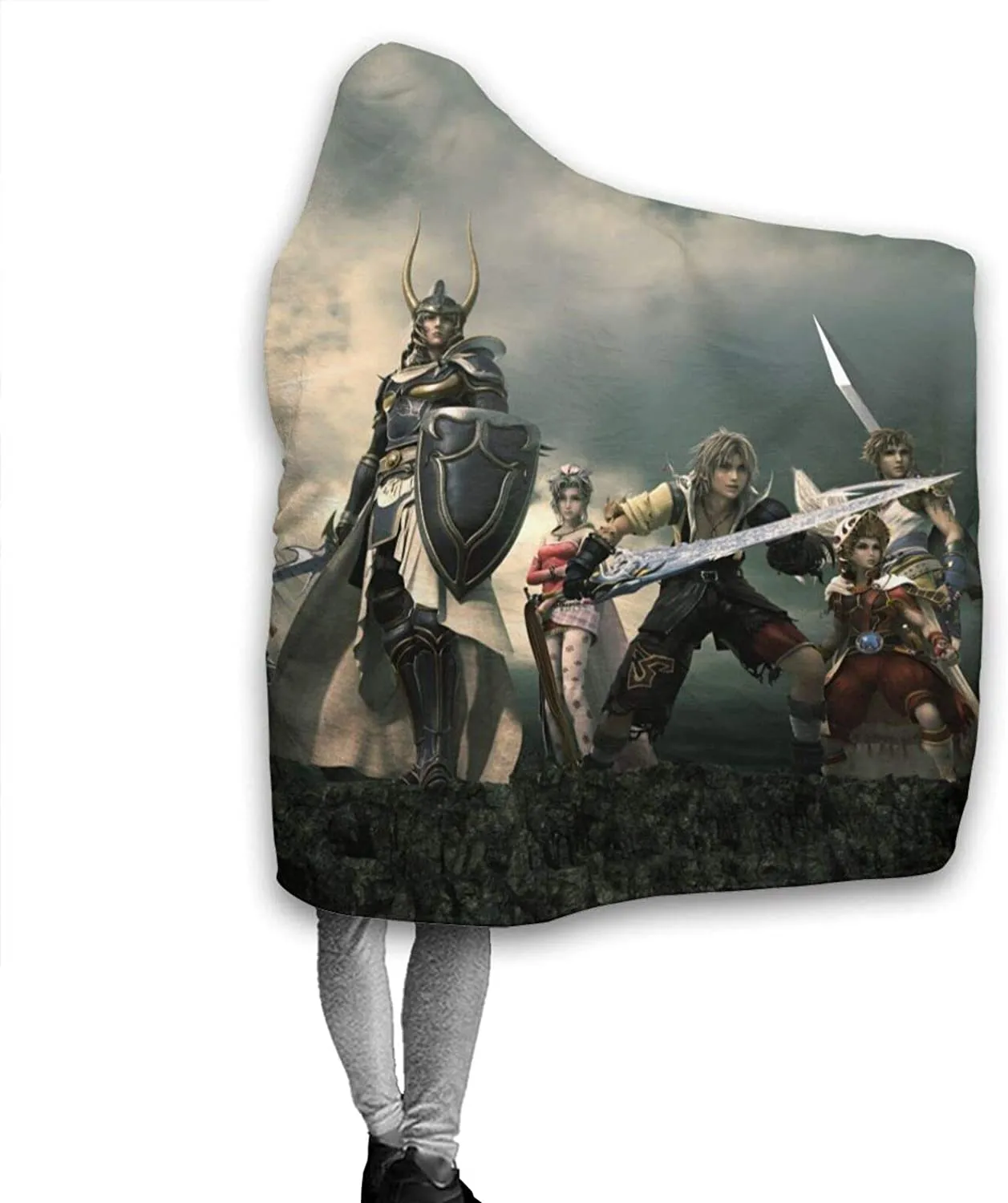 Final Fantasy Hooded Blankets - Anime Fleece Flannel Blankets