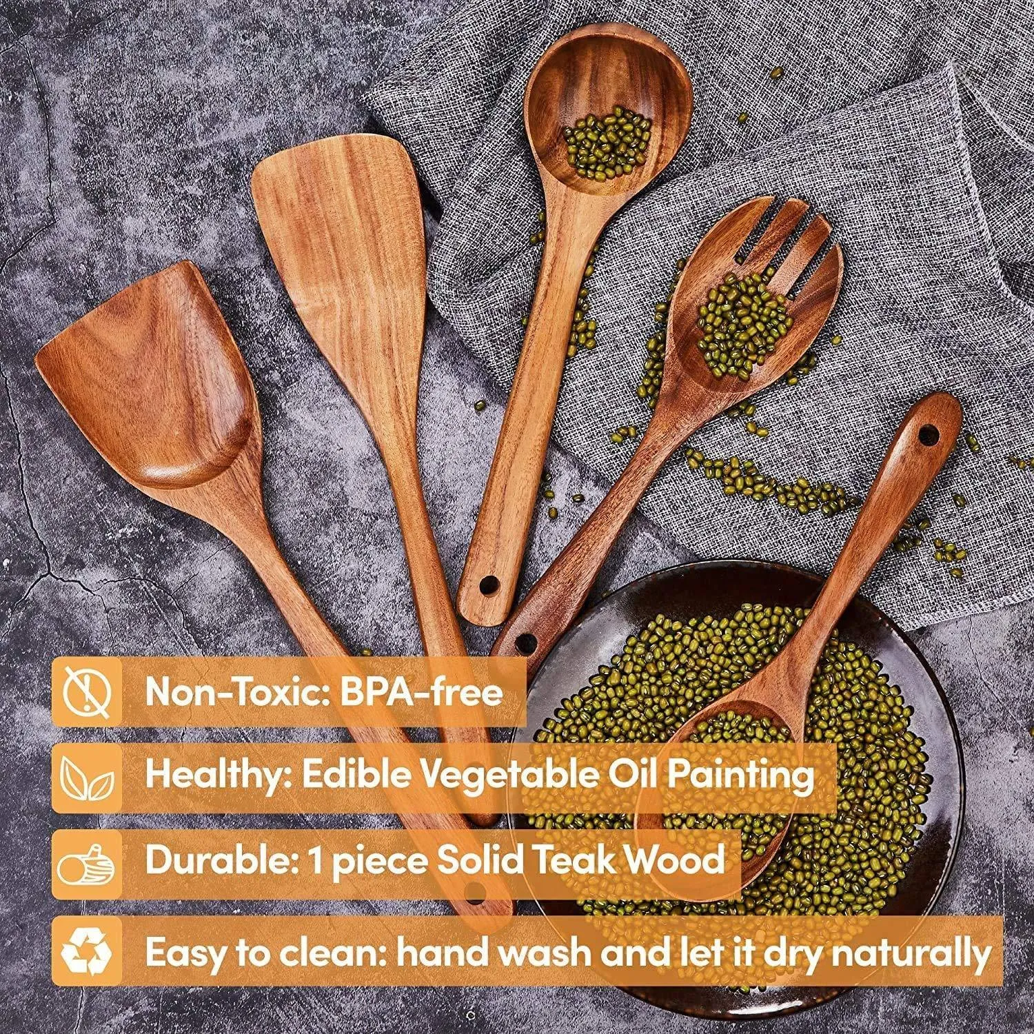 Handmade Sheesham Wooden Non-Stick Serving Spoon.