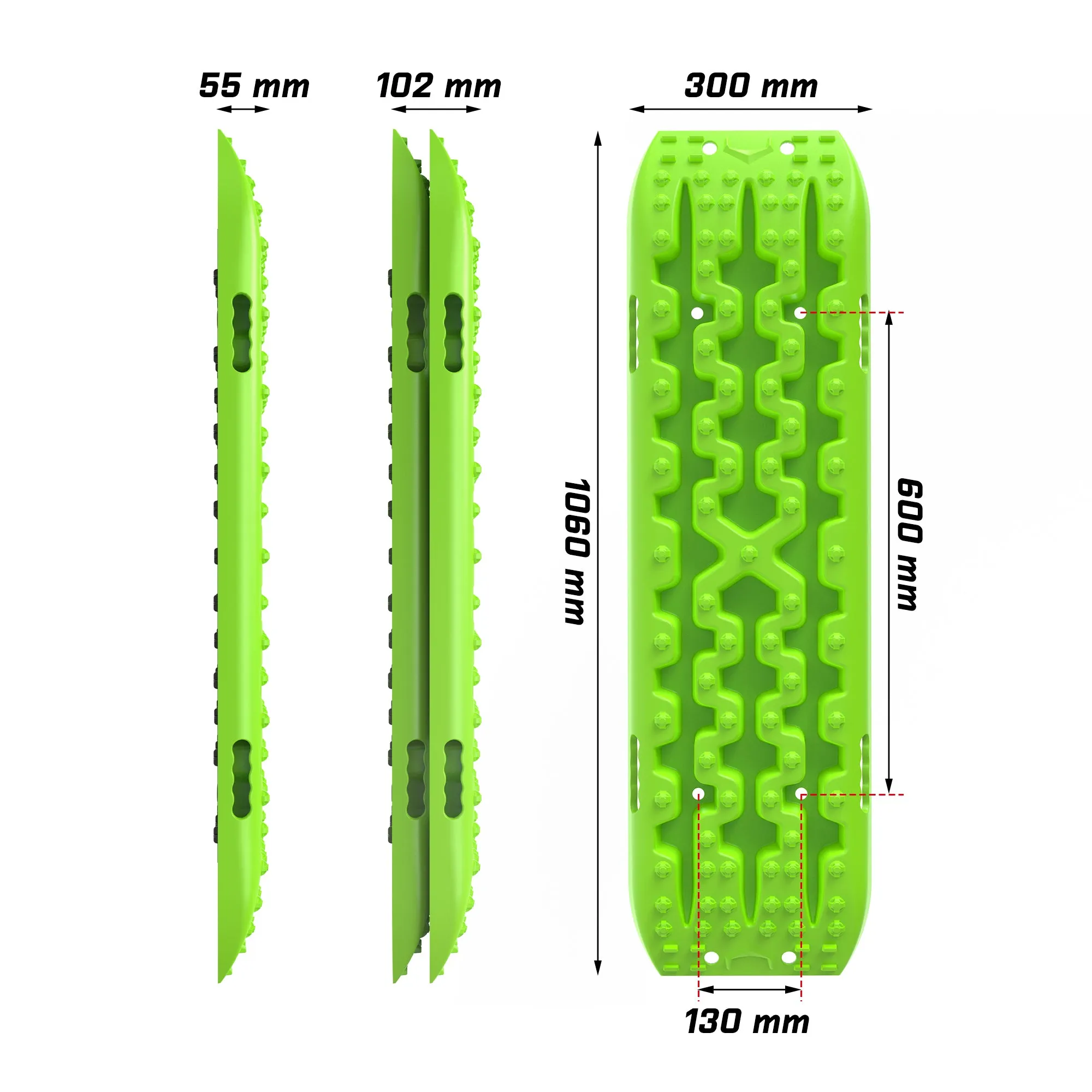 Heavy Duty 4WD Recovery Tracks, U-Shape, Nylon, 10 Ton, X-BULL